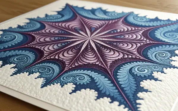 A detailed Julia Set design featuring intricate swirling patterns in shades of blue and purple, showcased as a 4K Ultra HD PC desktop wallpaper and background.