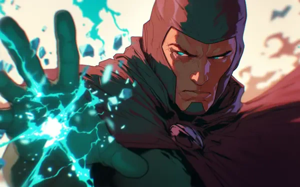 HD Marvel Comics desktop wallpaper featuring Magneto unleashing his powerful magnetic energy with an intense, focused expression.