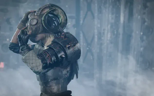 HD PC desktop wallpaper featuring a character from the video game Lies Of P, showcasing the dark and atmospheric style of Lies of P: Overture.