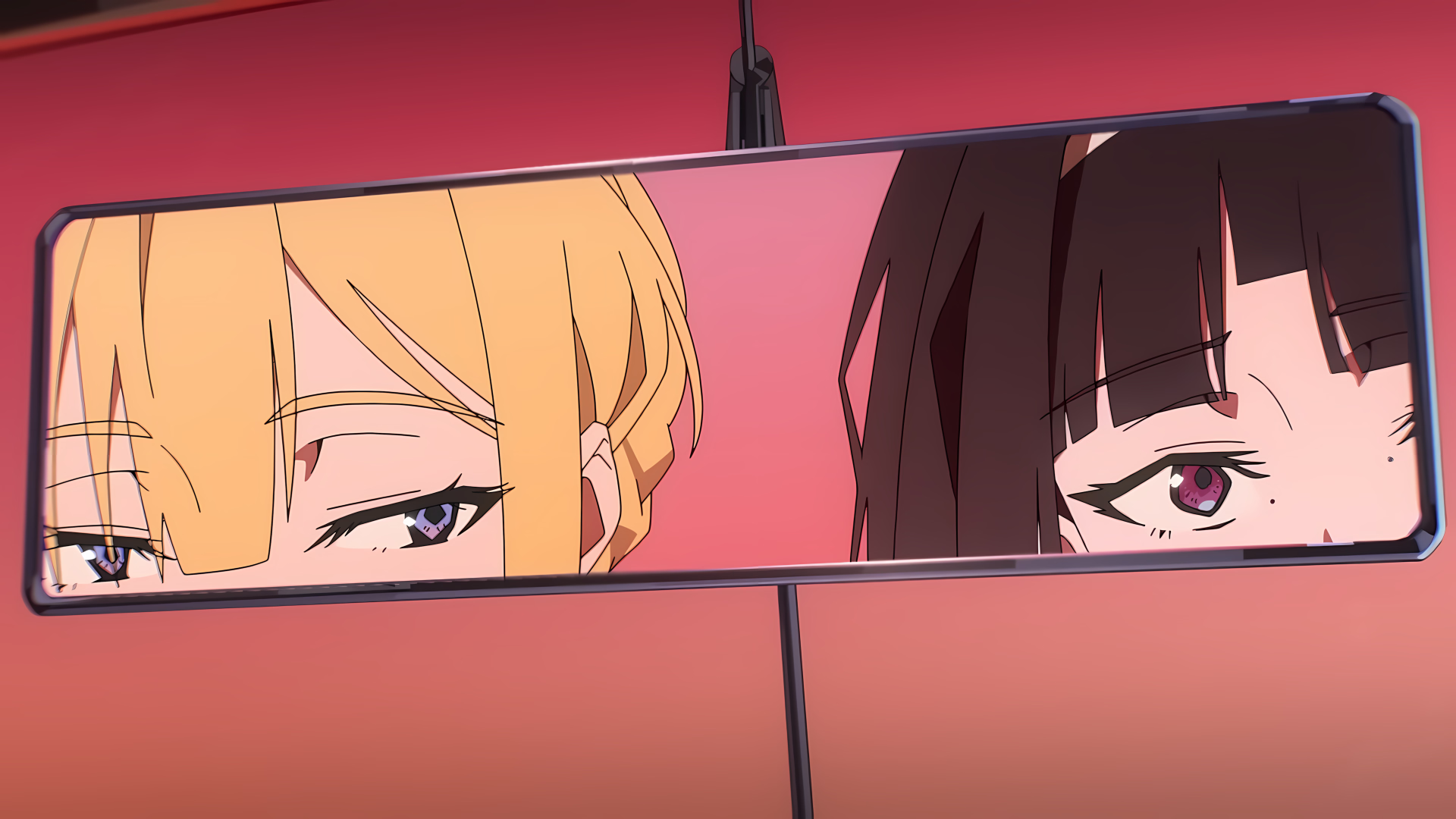 Video game Zenless Zone Zero 4K Ultra HD PC wallpaper: Evelyn Chevalier (blonde) and Astra Yao (dark-haired) peeking over a tiled wall.