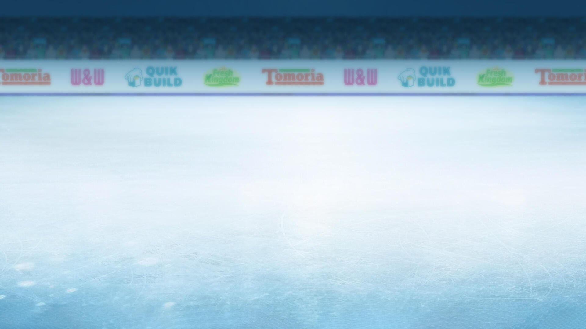 HD PC desktop wallpaper: Tomodachi Life — Tomodachi Life: Living the Dream scene with a pastel icon bar on the horizon above shimmering icy-blue water.