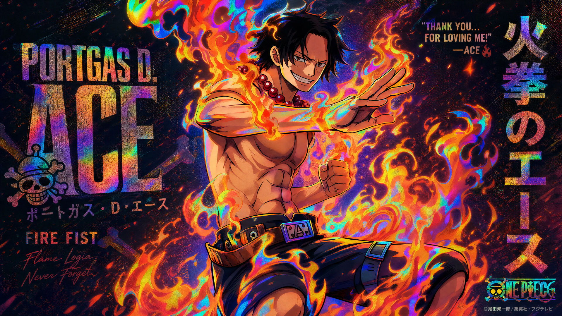 Download Portgas D. Ace One Piece Anime Fire 4k Ultra HD Wallpaper by QuantumCurator