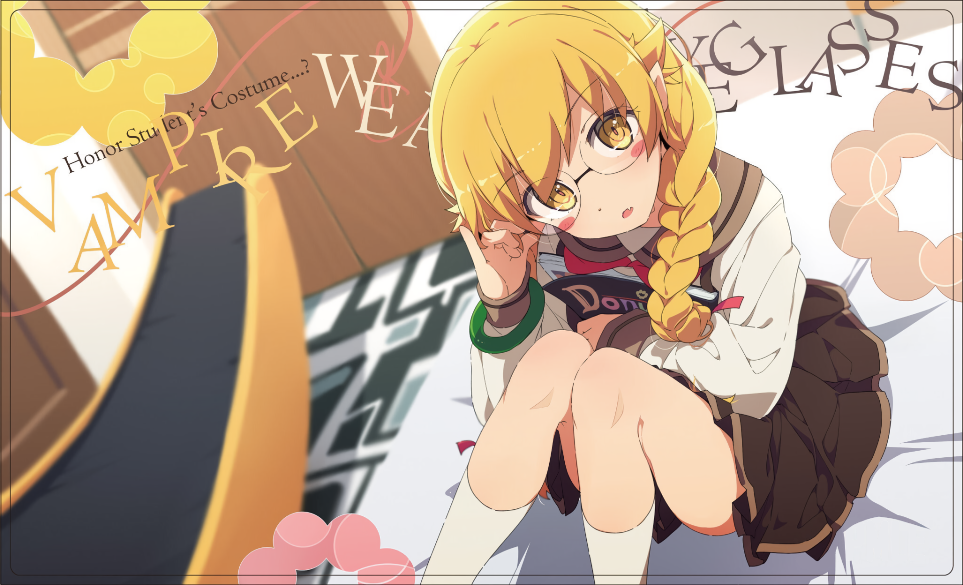 Download Monogatari (Series) Shinobu Oshino Anime Glasses HD Wallpaper by Ogipote