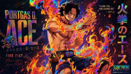 Portgas D. Ace One Piece Anime fire HD Desktop Wallpaper | Background Image