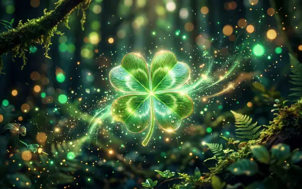 four leaf clover Lucky green HD Desktop Wallpaper | Background Image