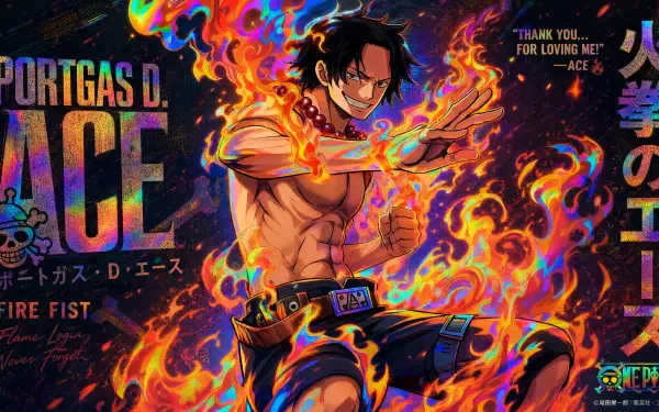 Portgas D. Ace One Piece Anime fire HD Desktop Wallpaper | Background Image