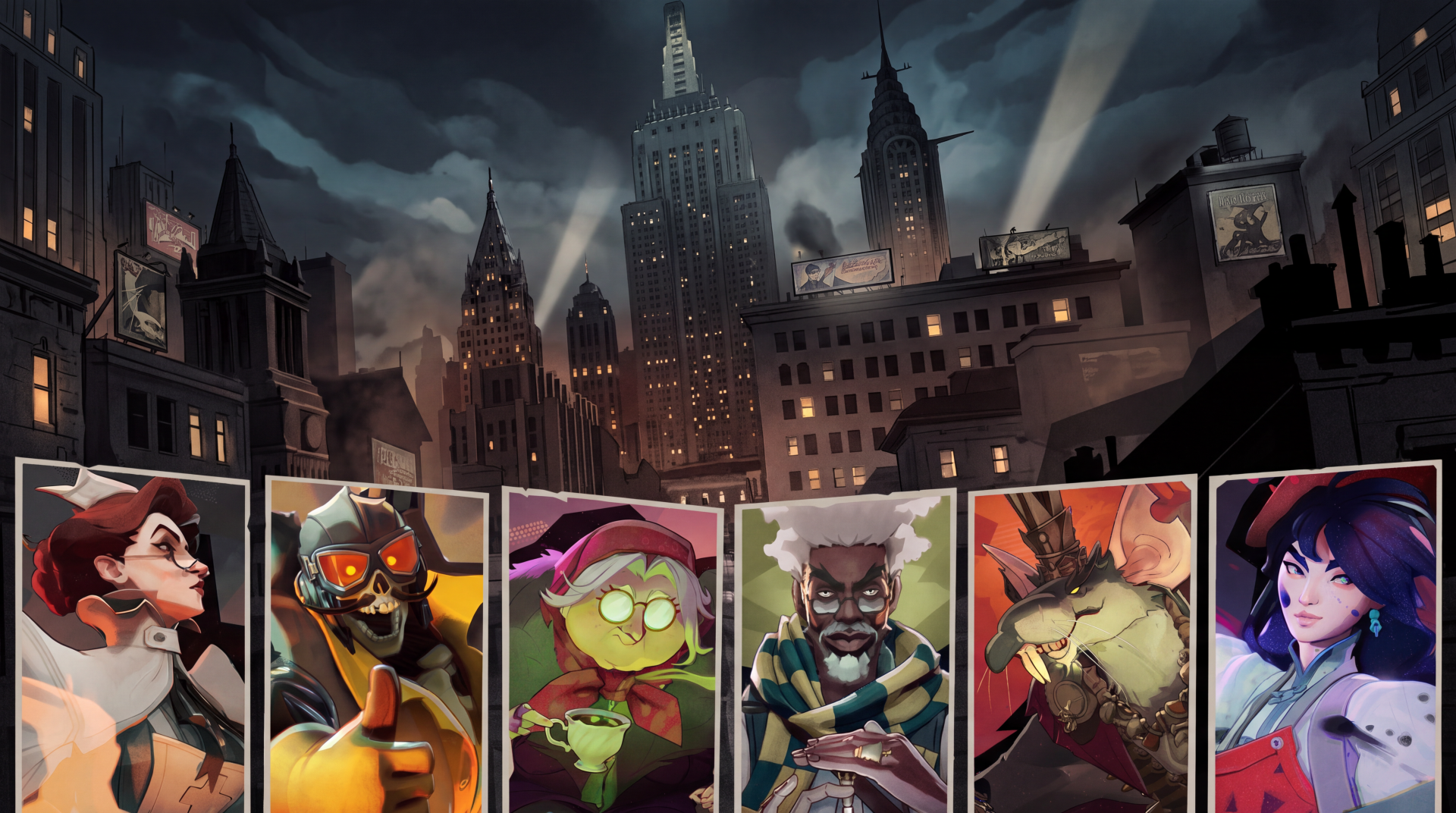 Deadlock (2024) superhero comic characters in a dramatic cityscape, featured in a 5K Ultra HD PC desktop wallpaper.