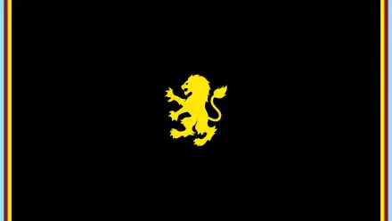 Aston Villa F.C. logo, yellow rampant lion centered on a black 2K Quad HD PC desktop wallpaper.