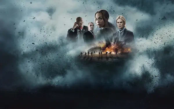 4K Ultra HD PC desktop wallpaper for Special Ops: Lioness — three figures and a commander emerge from swirling smoke above a fiery explosion and silhouetted squad.