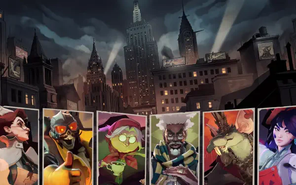 Deadlock (2024) superhero comic characters in a dramatic cityscape, featured in a 5K Ultra HD PC desktop wallpaper.