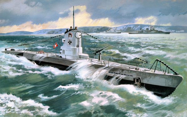 Military German Navy Warships Submarine German Type IIB submarine HD Wallpaper | Background Image