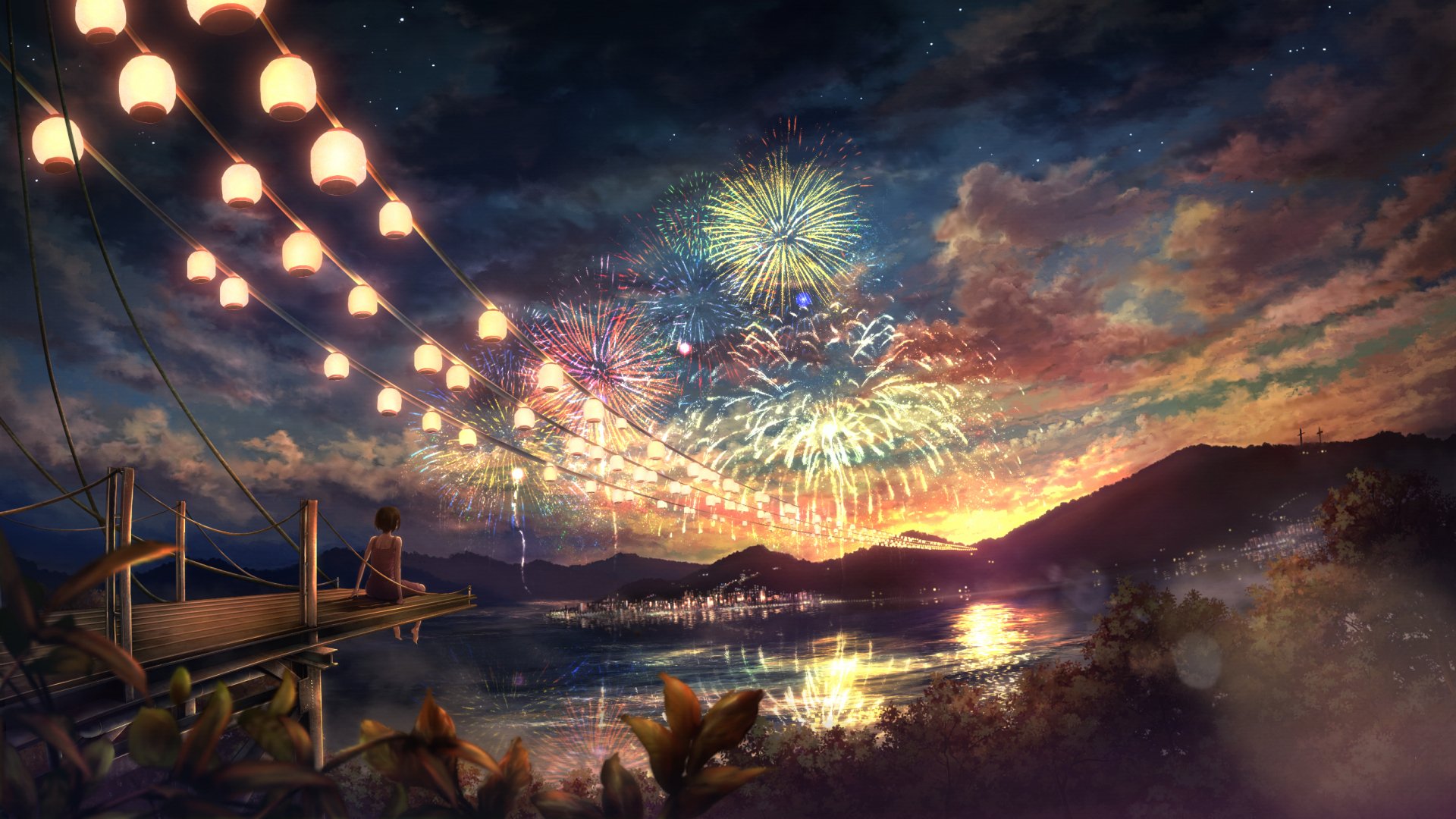 animated fireworks wallpaper