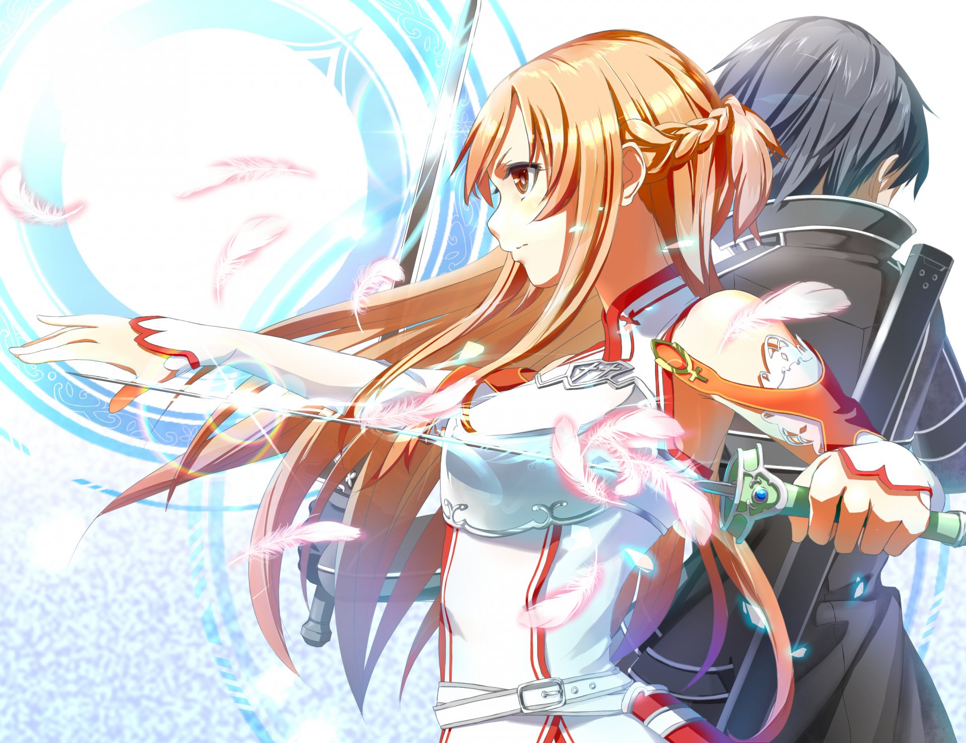 Download Kazuto Kirigaya Kirito (Sword Art Online) Asuna Yuuki Anime Sword Art Online  HD Wallpaper