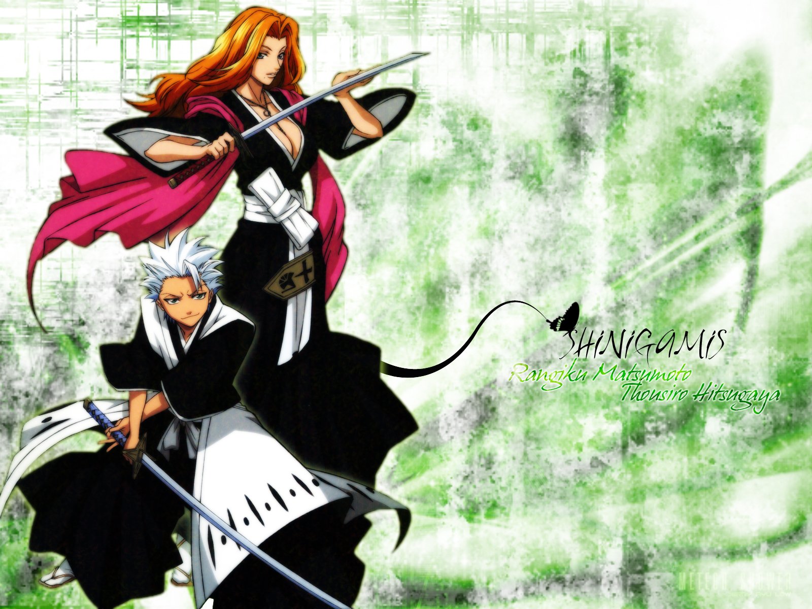 Download Rangiku Matsumoto Tōshirō Hitsugaya Anime Bleach Wallpaper