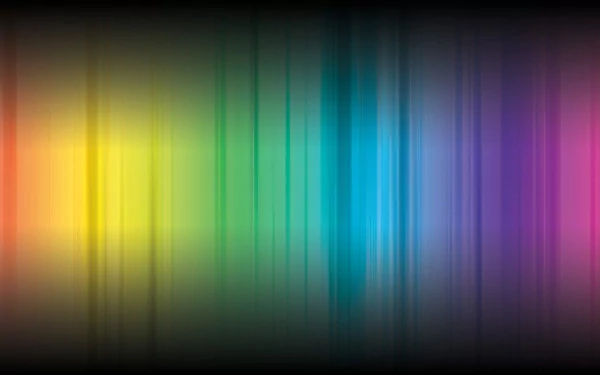 A 4K Ultra HD PC desktop wallpaper featuring abstract, colorful rainbow stripes with a smooth gradient blending from yellow to purple.