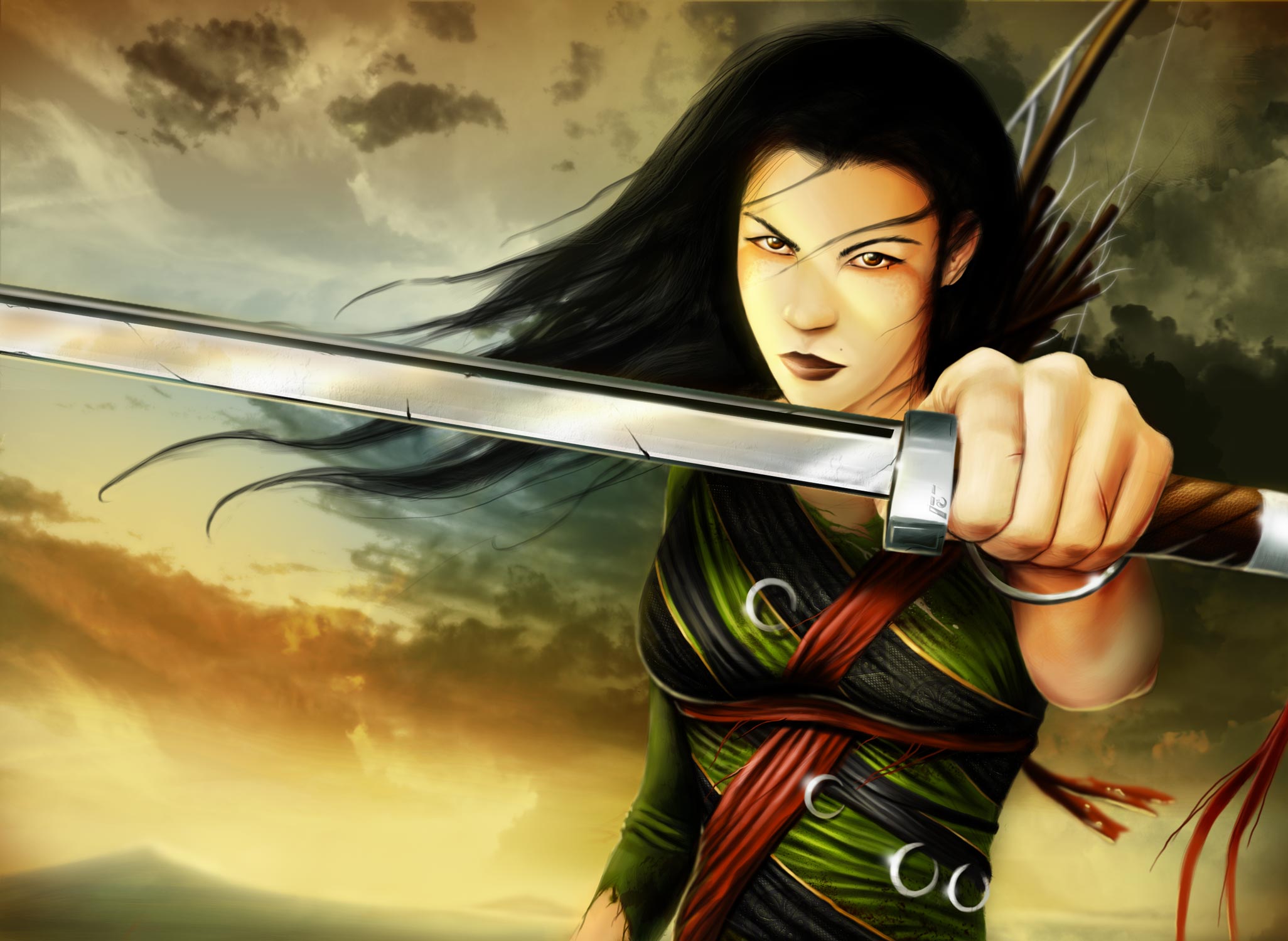 Fantasy Women Warrior HD Wallpaper