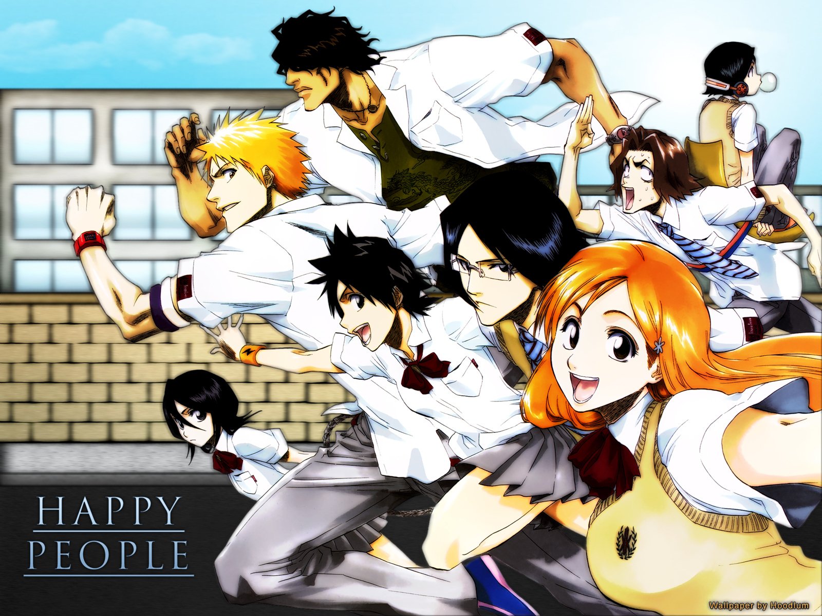 Download Uryu Ishida Orihime Inoue Yasutora Sado Tatsuki Arisawa Rukia Kuchiki Ichigo Kurosaki Anime Bleach Wallpaper