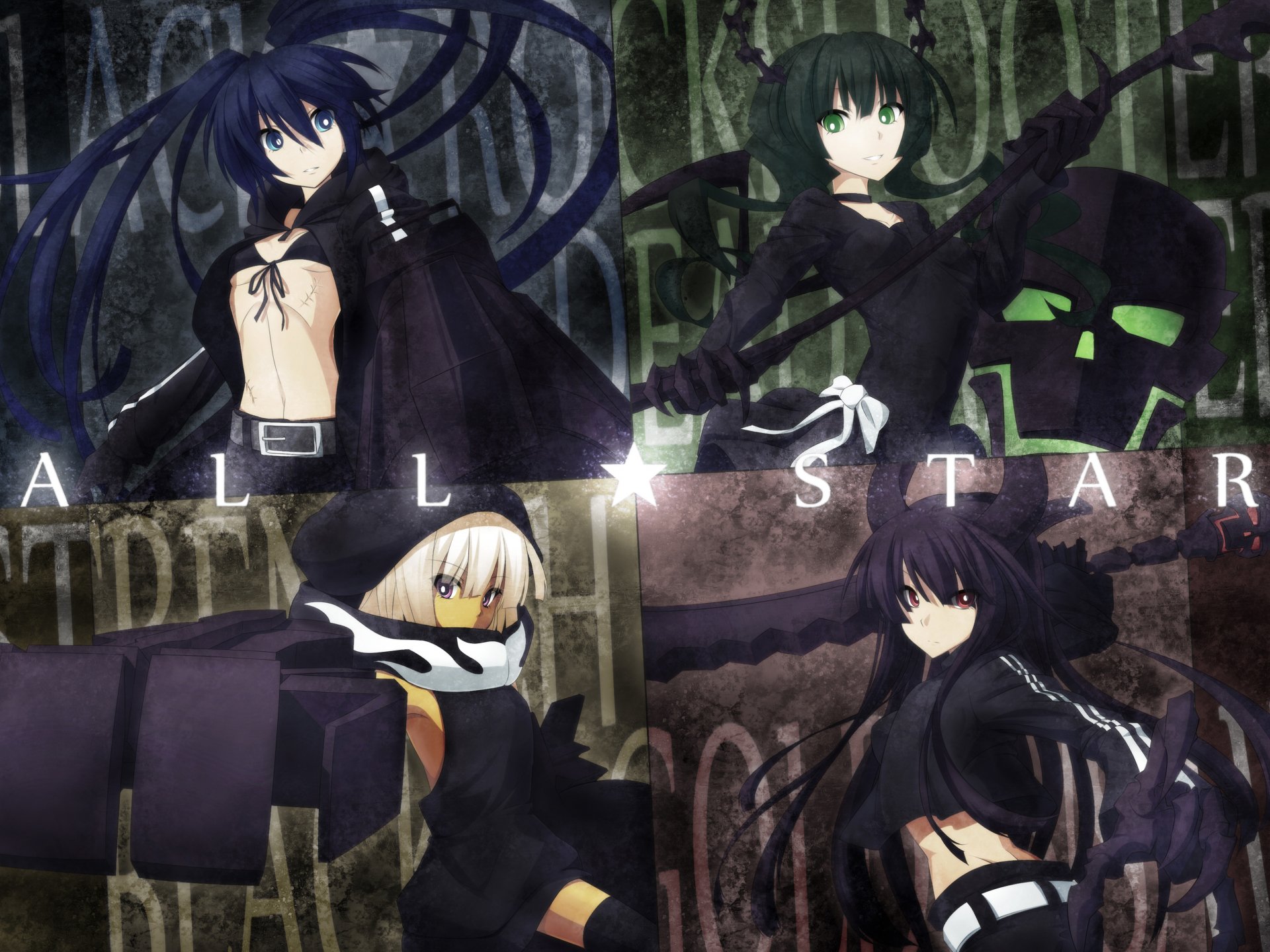 Download Black Gold Saw Strength (Black Rock Shooter) Dead Master (Black Rock Shooter) Anime Black Rock Shooter 4k Ultra HD Wallpaper