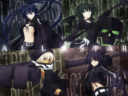 Black Gold Saw Strength (Black Rock Shooter) Dead Master (Black Rock Shooter) Anime Black Rock Shooter HD Desktop Wallpaper | Background Image