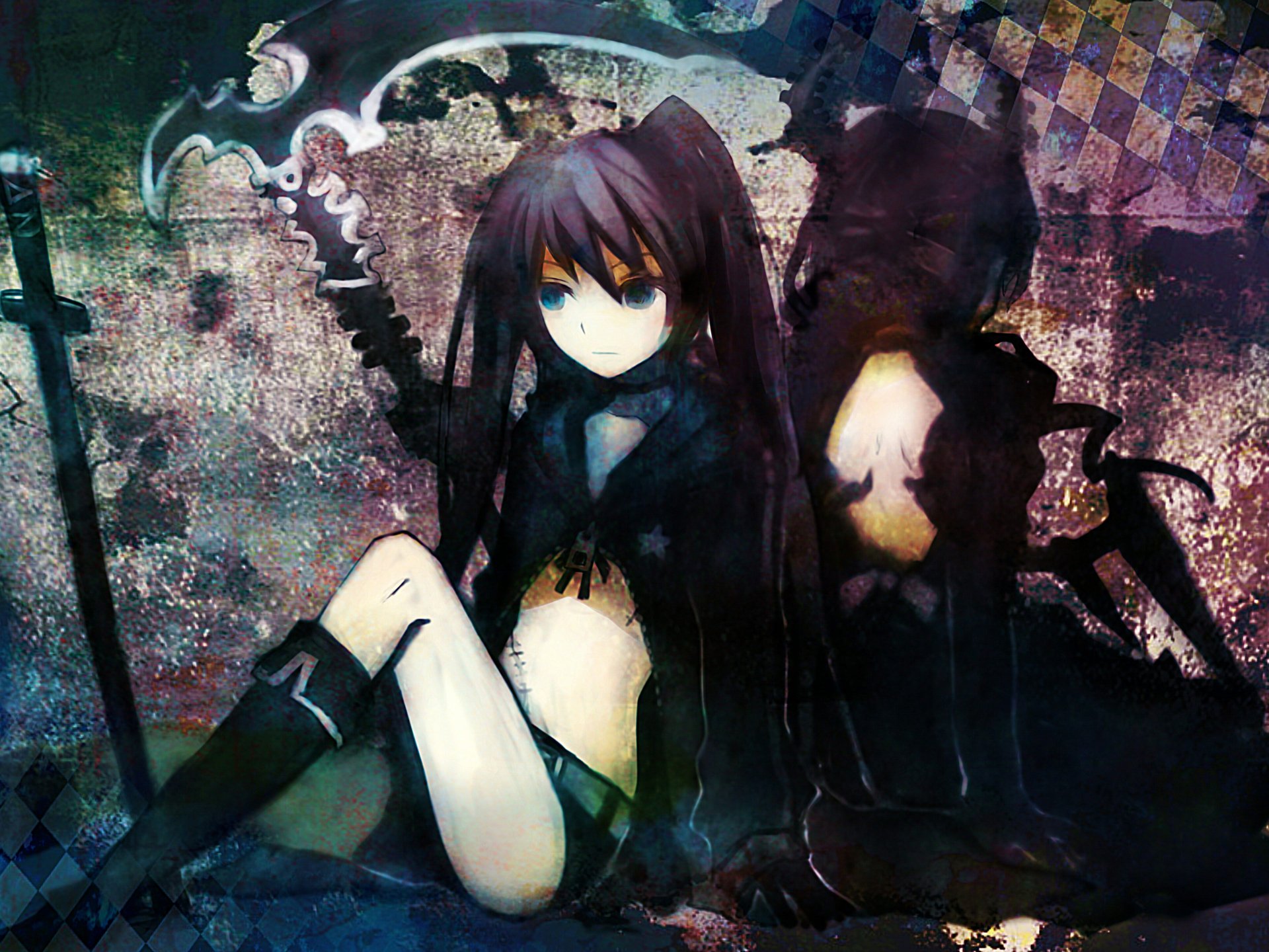 A striking 4K Ultra HD wallpaper depicting Dead Master from Black Rock Shooter, featuring a dark and atmospheric design with intricate details and a haunting presence.