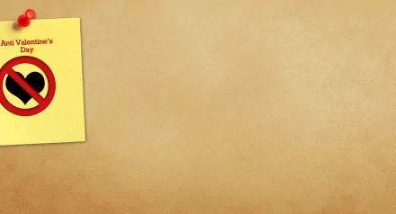 Artistic HD desktop wallpaper featuring a minimalist design with a small note displaying a love-themed symbol on a plain beige background.