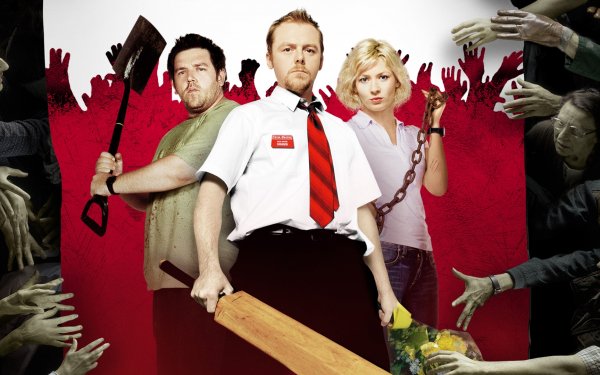 Movie Shaun Of The Dead Zombie Horror Nick Frost Simon Pegg Kate Ashfield HD Wallpaper | Background Image