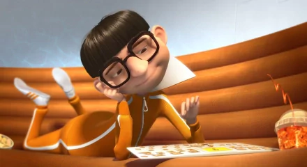 Vector from Despicable Me is shown lounging with glasses and a mischievous smile in this HD PC desktop wallpaper and background.