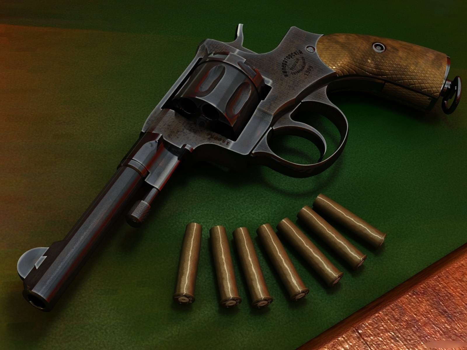 Nagant M1895 Revolver Wallpaper and Background Image | 1600x1200 | ID ...