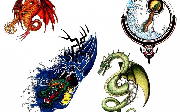 Artistic Tattoo Dragon HD Wallpaper | Background Image