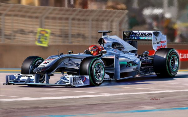 Sports F1 Racing Michal Reinis Race Car Gp W01 Formula 1 Michael Schumacher HD Wallpaper | Background Image