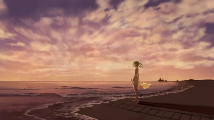 GUMI (Vocaloid) sunset Anime Vocaloid anime sunset HD Desktop Wallpaper | Background Image