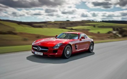 motion blur Mercedes car vehicle Mercedes-Benz SLS AMG HD Desktop Wallpaper | Background Image