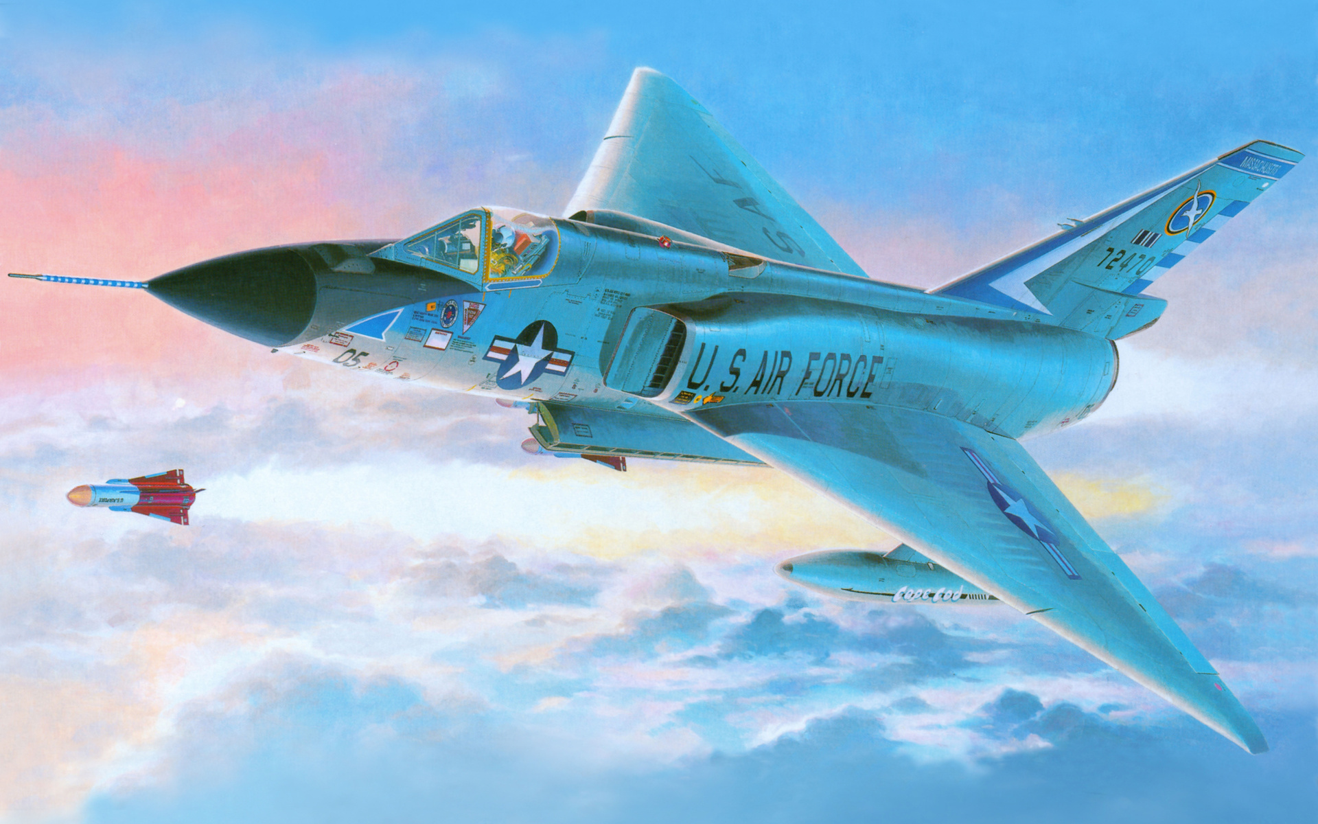 Military Convair F-106 Delta Dart HD Wallpaper | Background Image
