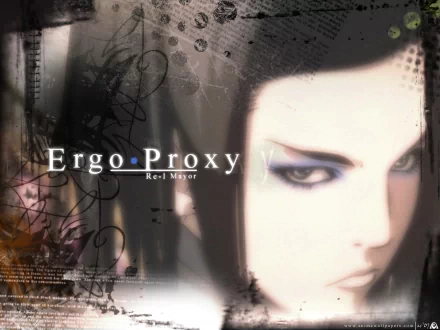 HD anime desktop wallpaper featuring Re-L Mayer from Ergo Proxy, showcasing dystopian-themed character design with a moody, detailed close-up.
