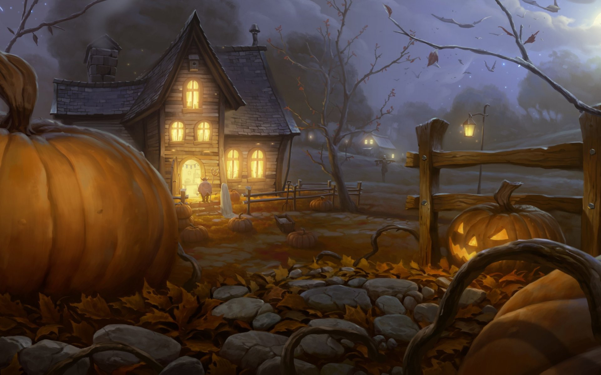 Download Pumpkin Holiday Halloween HD Wallpaper by UnidColor