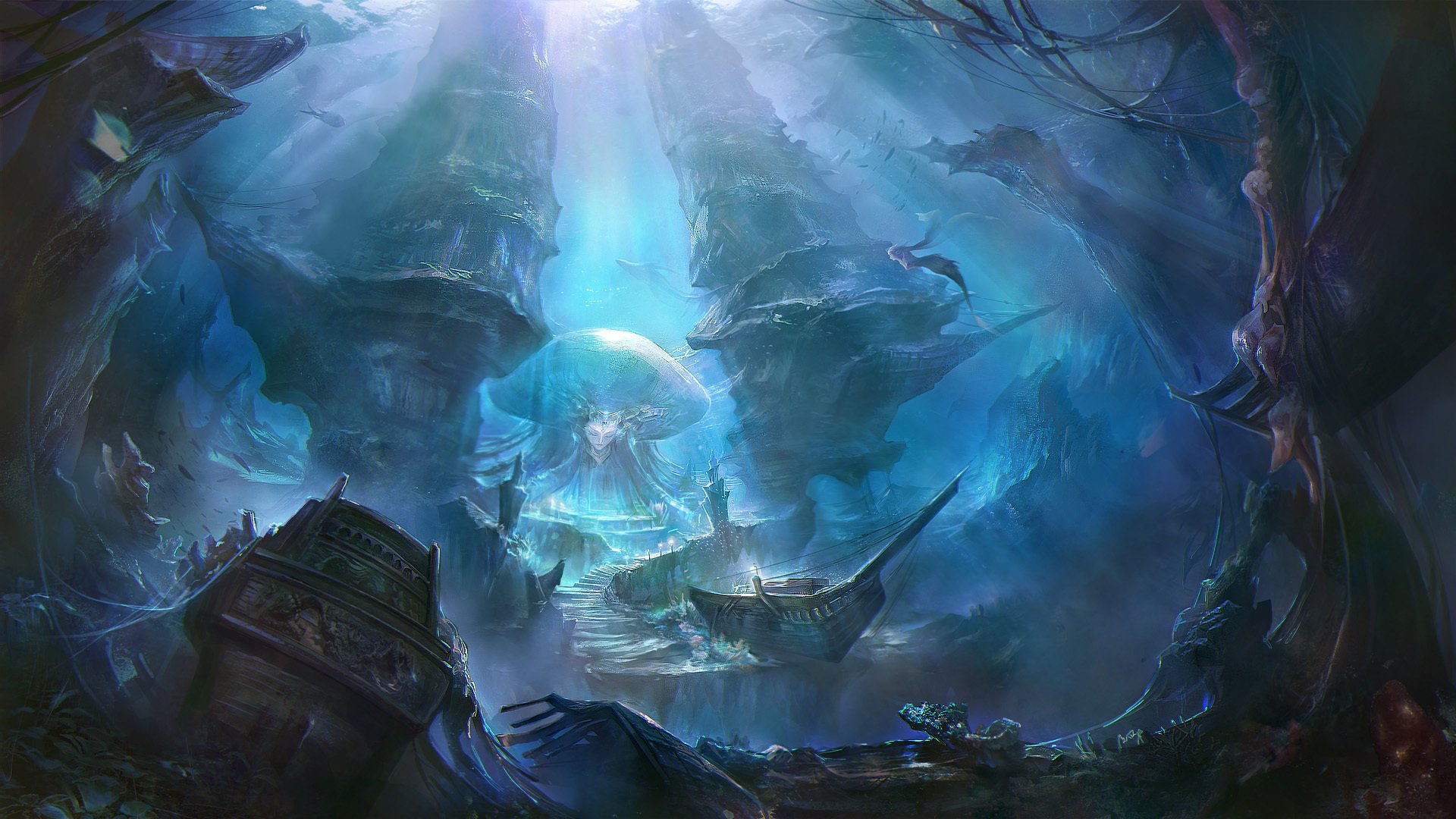 Realm of the Mermaid Goddess Full HD Wallpaper and ...