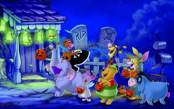TV Show Winnie The Pooh Halloween HD Wallpaper | Background Image