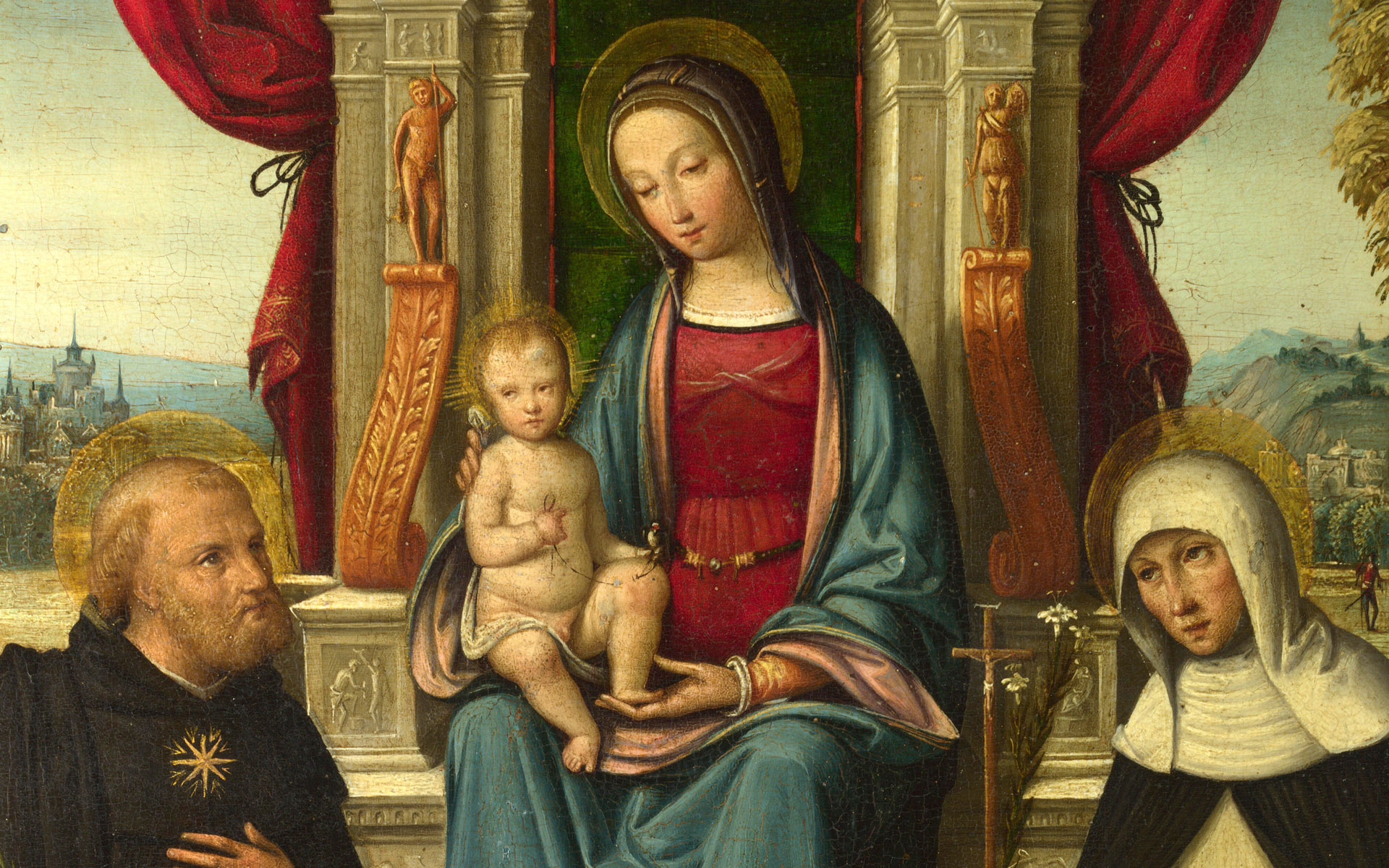 St. Dominic and Rosary by Garofalo