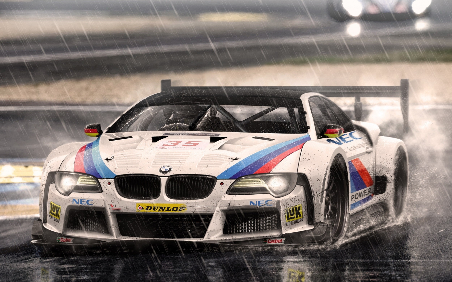 BMW Rainy Race Track HD Wallpaper   313618 