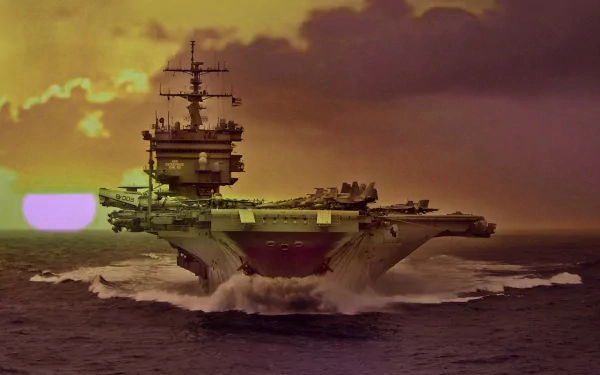 warship aircraft carrier sea ocean sunset ship military USS Enterprise (CVN-65) USS Enterprise (CVN-65) HD Desktop Wallpaper | Background Image