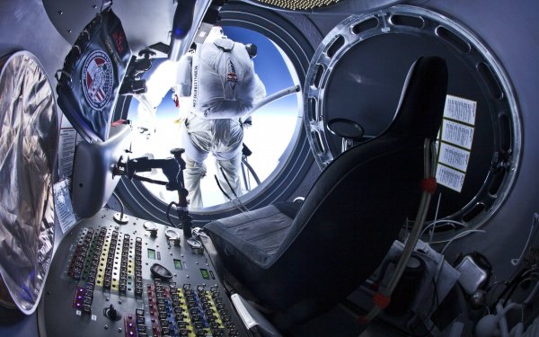Sports Skydiving Red Bull Capsule Seat Felix Baumgartner Space Spaceship HD Wallpaper | Background Image