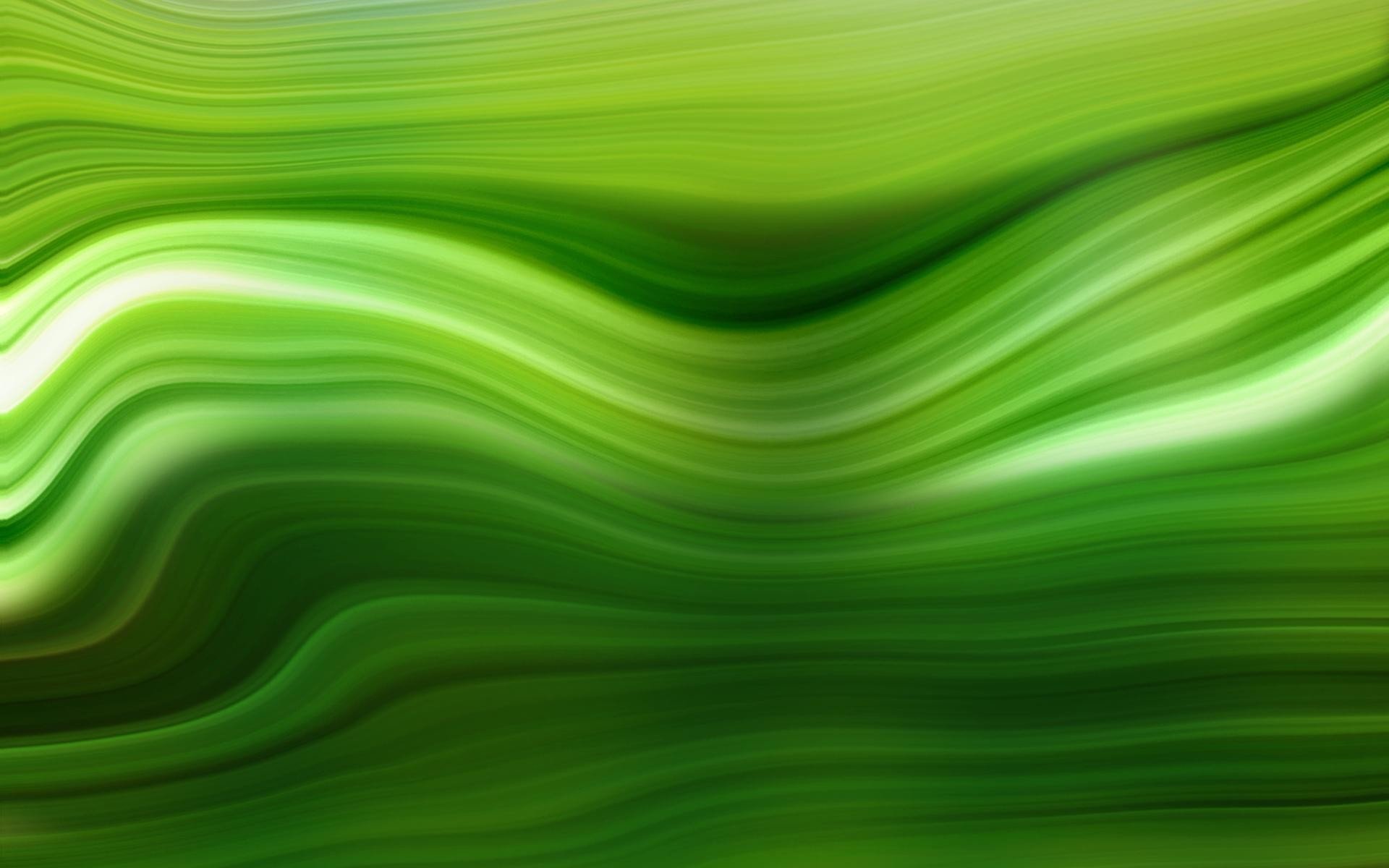 Download Wave Abstract Green HD Wallpaper