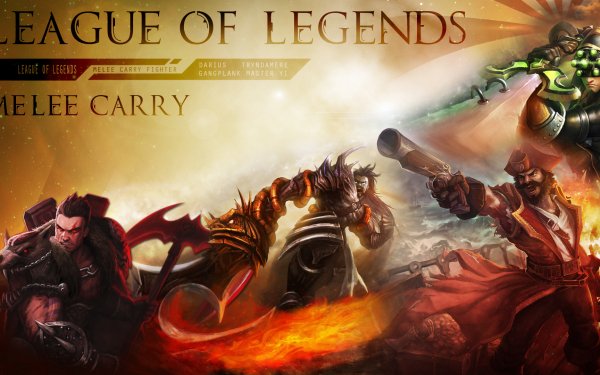 Videojuego League Of Legends Melee Darius Gangplank Tryndamere Master Yi Fondo de pantalla HD | Fondo de Escritorio