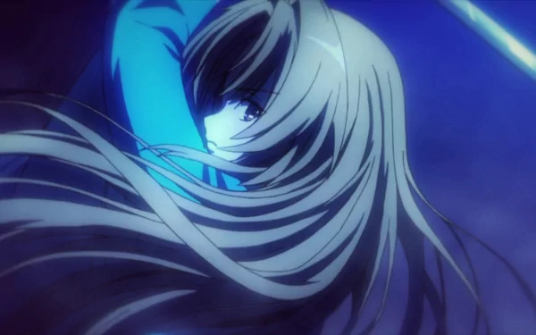 A captivating HD desktop wallpaper featuring a character from the anime Oda Nobuna no Yabou, showcasing dynamic motion and striking visual elements.