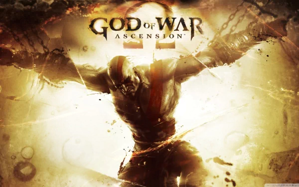 HD wallpaper featuring a powerful scene from the video game God of War: Ascension, showcasing the game's iconic character in a dramatic and dynamic setting.