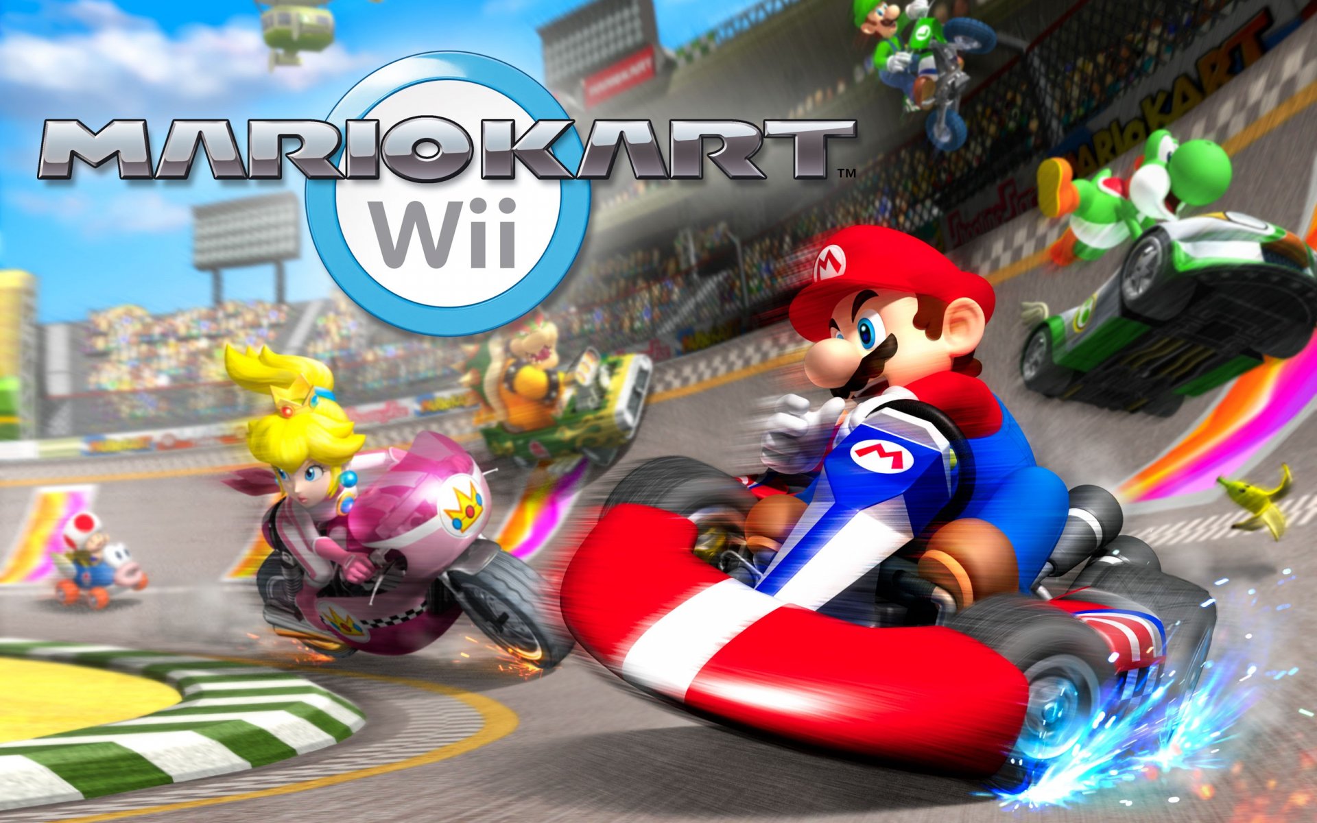 Download Video Game Mario Kart Wii HD Wallpaper