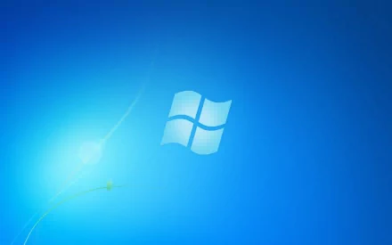 HD PC desktop wallpaper featuring the classic Windows logo on a bright blue background, representing technology and the Windows operating system.