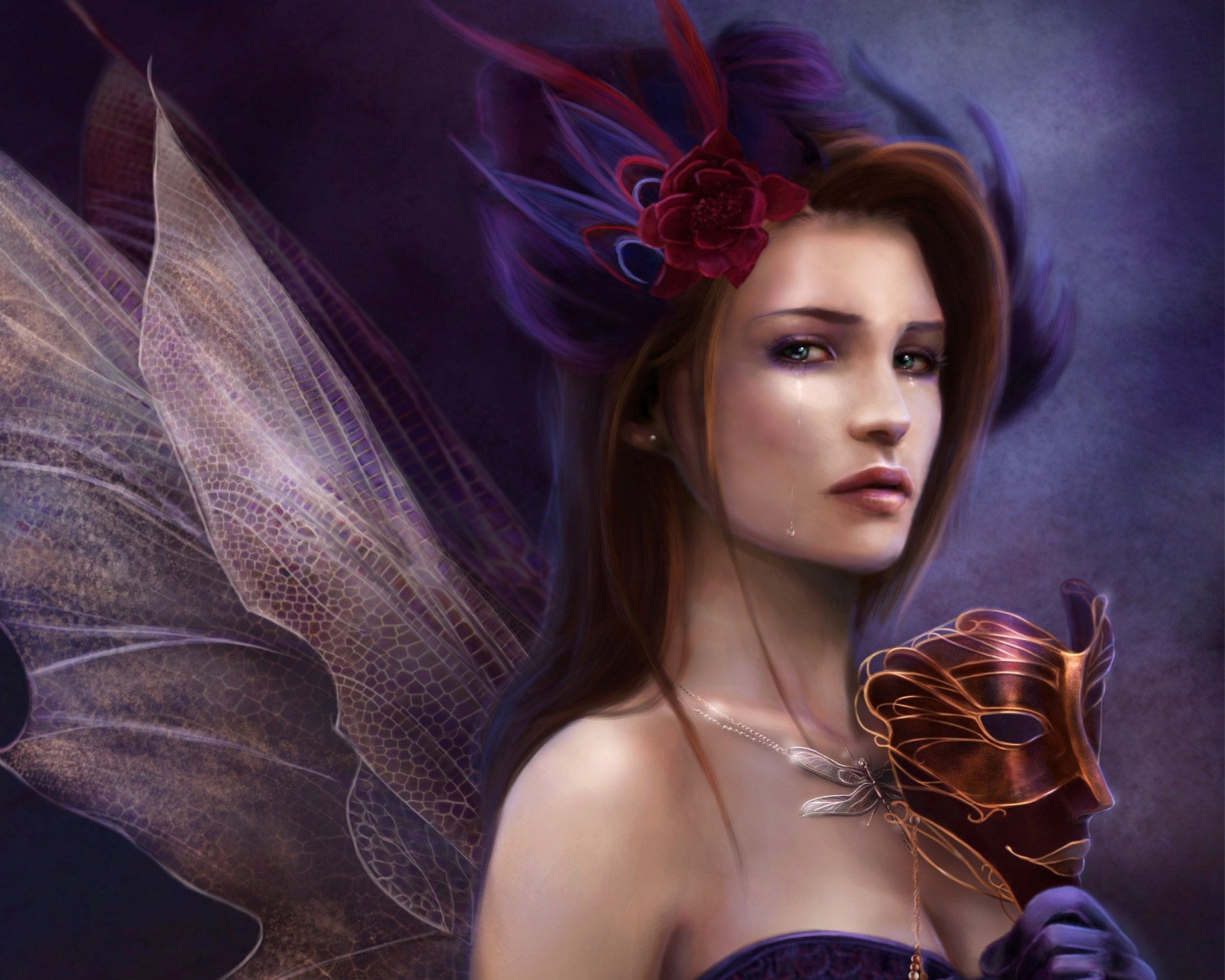 Enchanted Fairy: A Stunning HD Wallpaper by Eve Ventrue | 1843x1474