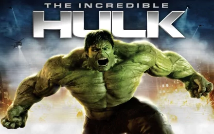 HD desktop wallpaper featuring the Hulk from the movie The Incredible Hulk, showcasing his powerful and fierce expression against a dramatic background.