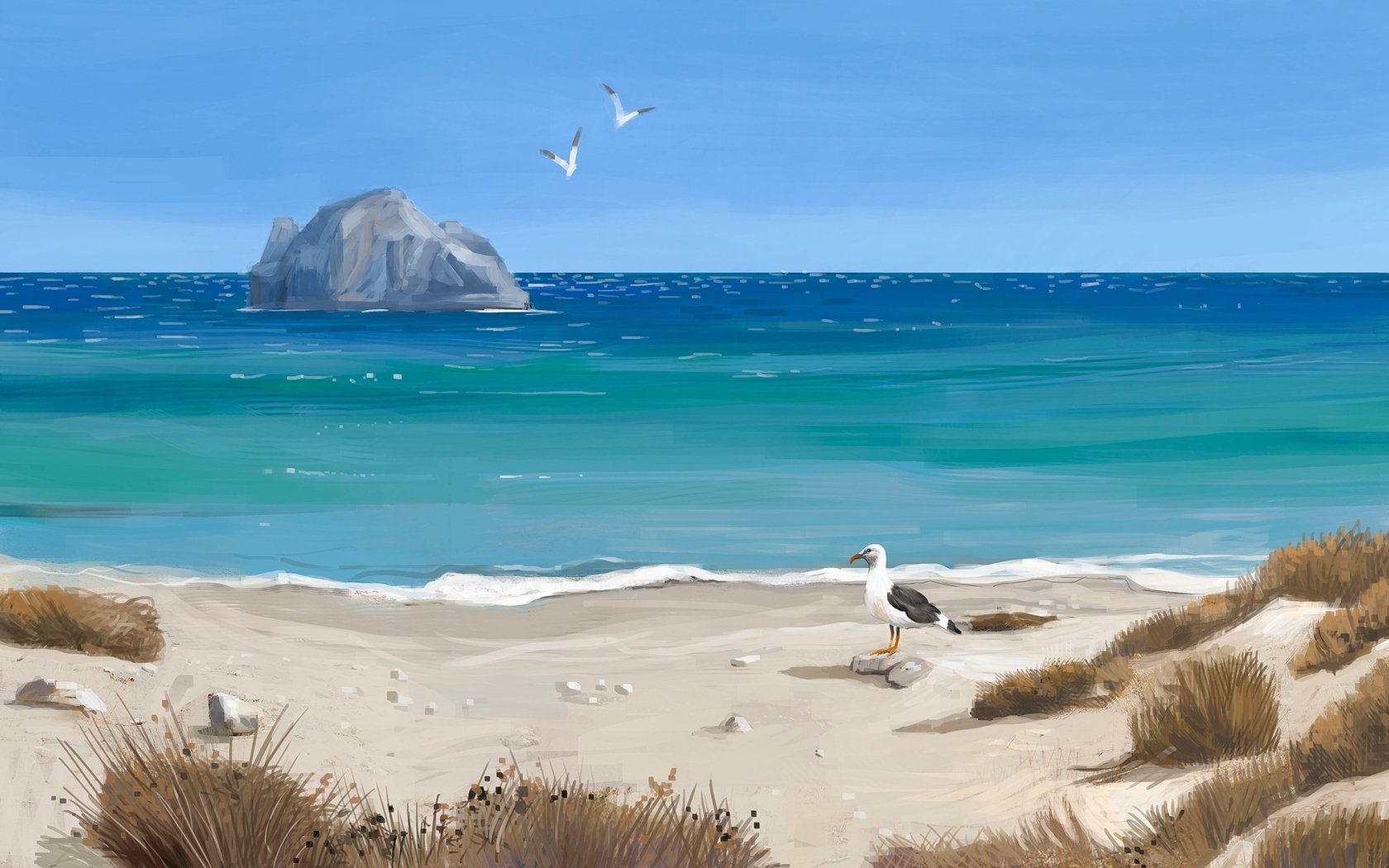 Artistic Beach Wallpaper
